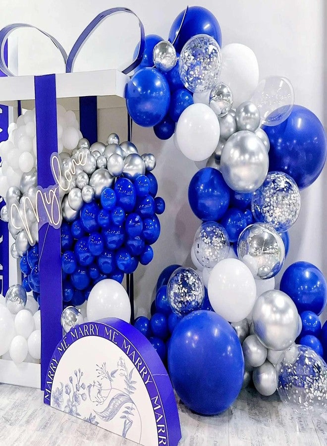 KALOR 36 Inch Giant Dark Blue Balloons, 6 Pack Large Round Dark Blue Latex Balloons for Anniversary, Birthday, Christmas, Wedding, Baby Shower Party Decorations - Image 3